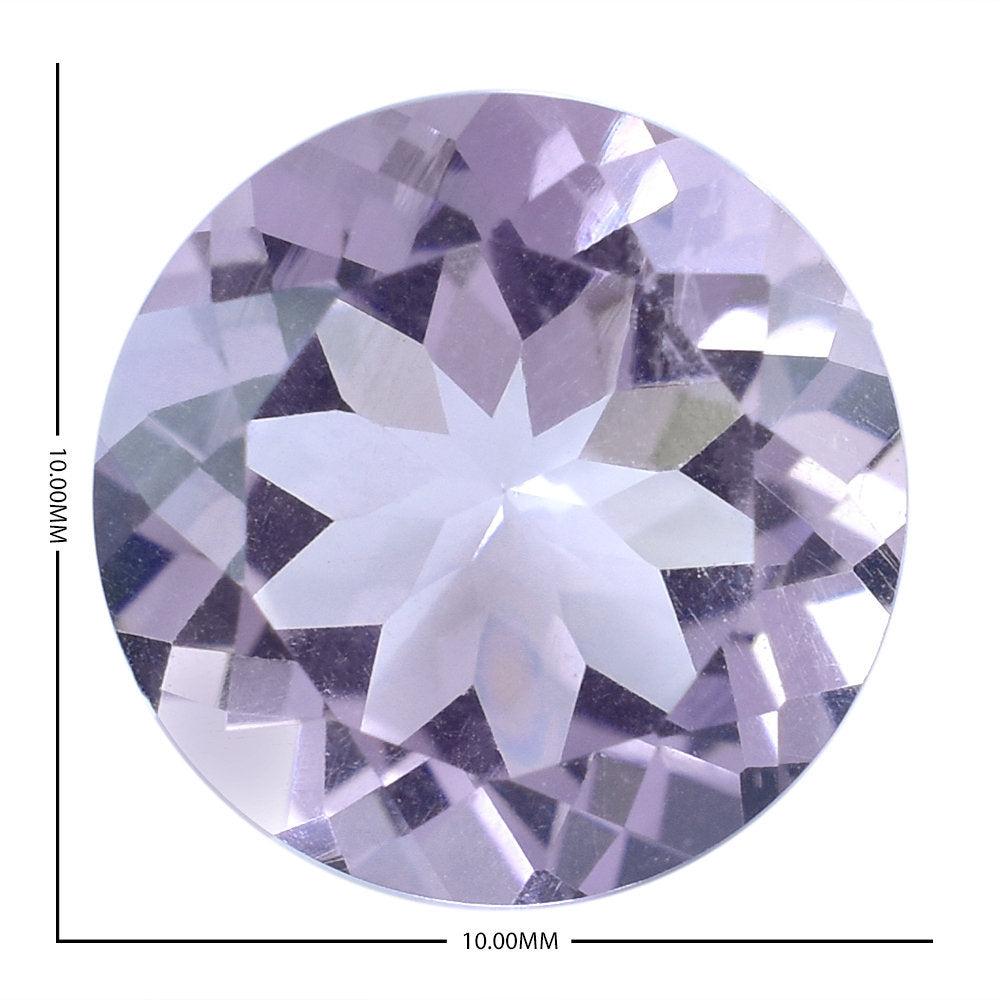 AMETHYST PINK ROUND CUT (AA/CLEAN) 10.00X10.00 MM 3.33 Cts