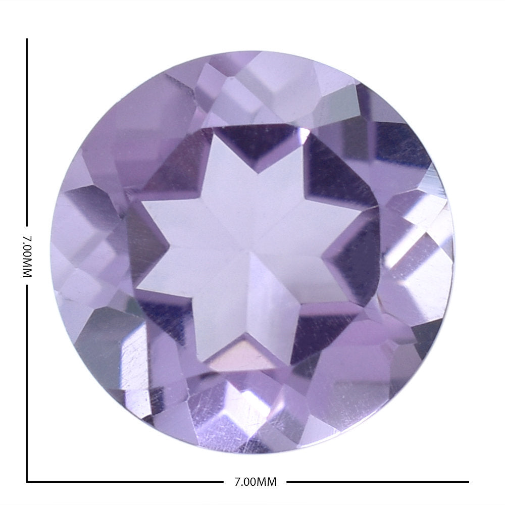 AMETHYST PINK ROUND CUT (A/CLEAN) 7.00X7.00 MM 1.18 Cts