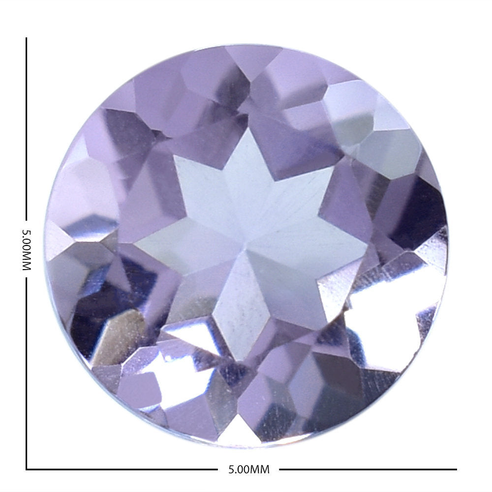 AMETHYST PINK ROUND CUT (A/CLEAN) 5.00X5.00 MM 4.46 Cts