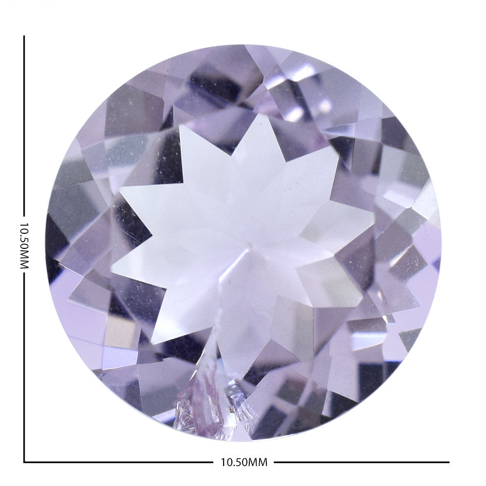 AMETHYST PINK ROUND CUT (A/CLEAN) 10.50X10.50 MM 3.27 Cts
