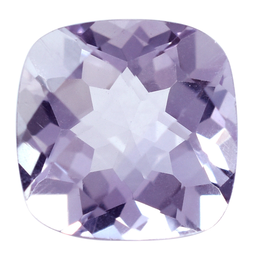 AMETHYST PINK CUSHION CHECKER CUT (AA/CLEAN) 10.00X10.00 MM 3.79 Cts