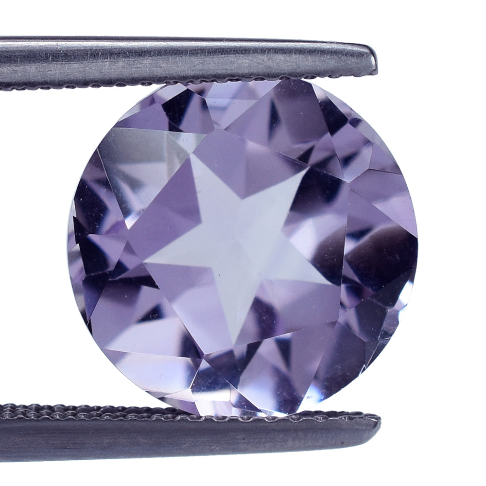 PINK AMETHYST PENTAGON CUT TABLE WITH STAR CUT BACK ROUND (AA\CLEAN) 12.00X12.00 MM 5.87 Cts.