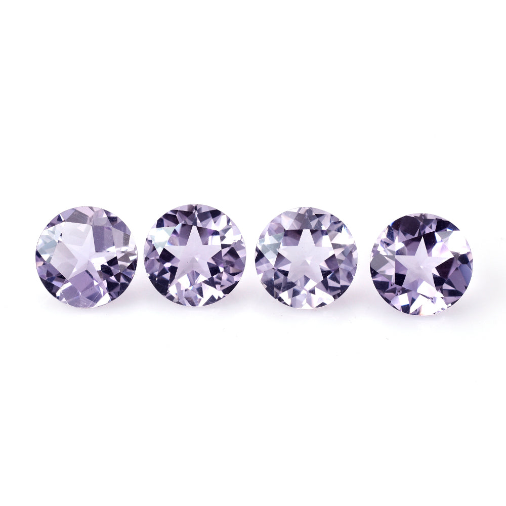 PINK AMETHYST PENTAGON CUT TABLE WITH STAR CUT BACK ROUND (AA\CLEAN) 12.00X12.00 MM 5.87 Cts.