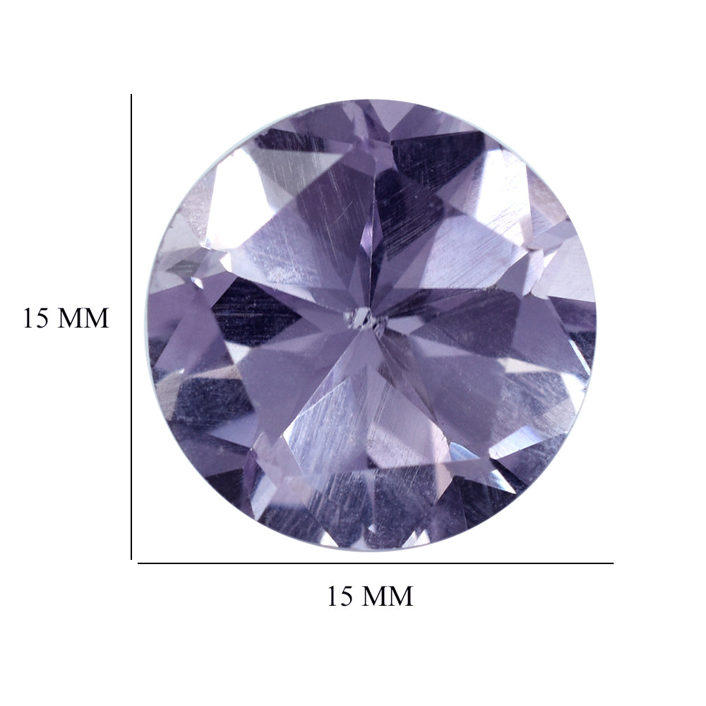 PINK AMETHYST PENTAGON CUT TABLE WITH STAR CUT BACK ROUND (AA\CLEAN) 15.00X15.00 MM 11.45 Cts.