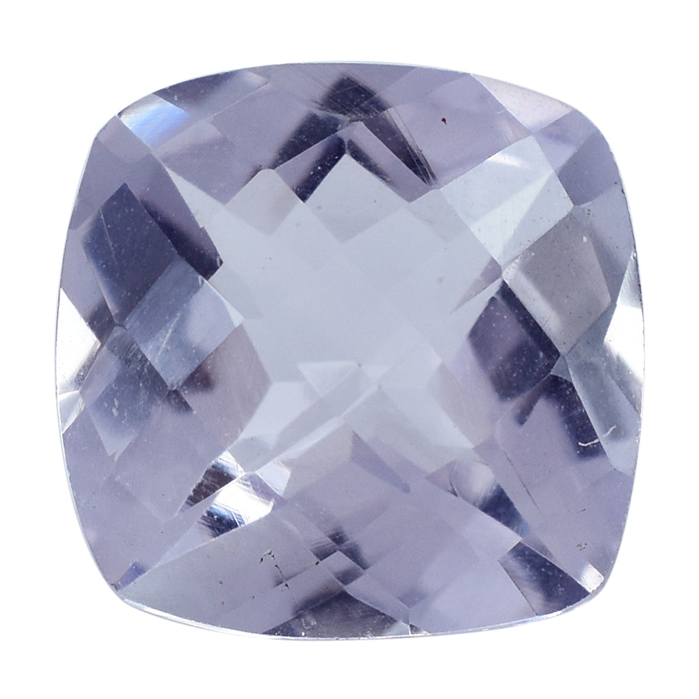 AMETHYST PINK CUSHION CHECKER CUT (AA/CLEAN) 12.00X12.00 MM 6.02 Cts