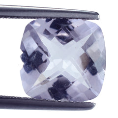 AMETHYST PINK CUSHION CHECKER CUT (AA/CLEAN) 12.00X12.00 MM 6.02 Cts