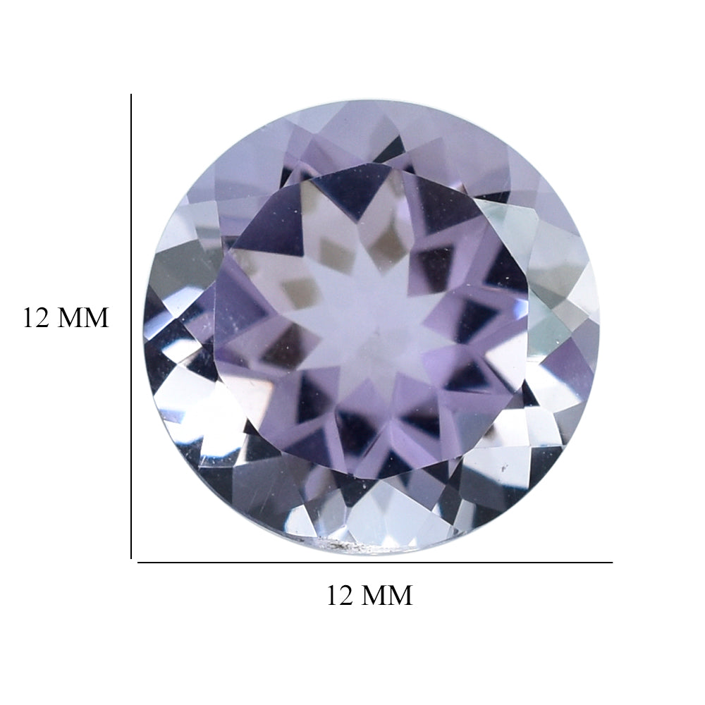 AMETHYST PINK ROUND CUT (AA/CLEAN) 12.00X12.00 MM 5.39 Cts