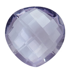 PINK AMETHYST CHECKER CUT BRIOLETTE HEART (AA\CLEAN) 11.00X11.00 MM 3.78 Cts.