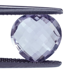 PINK AMETHYST CHECKER CUT BRIOLETTE HEART (AA\CLEAN) 11.00X11.00 MM 3.78 Cts.