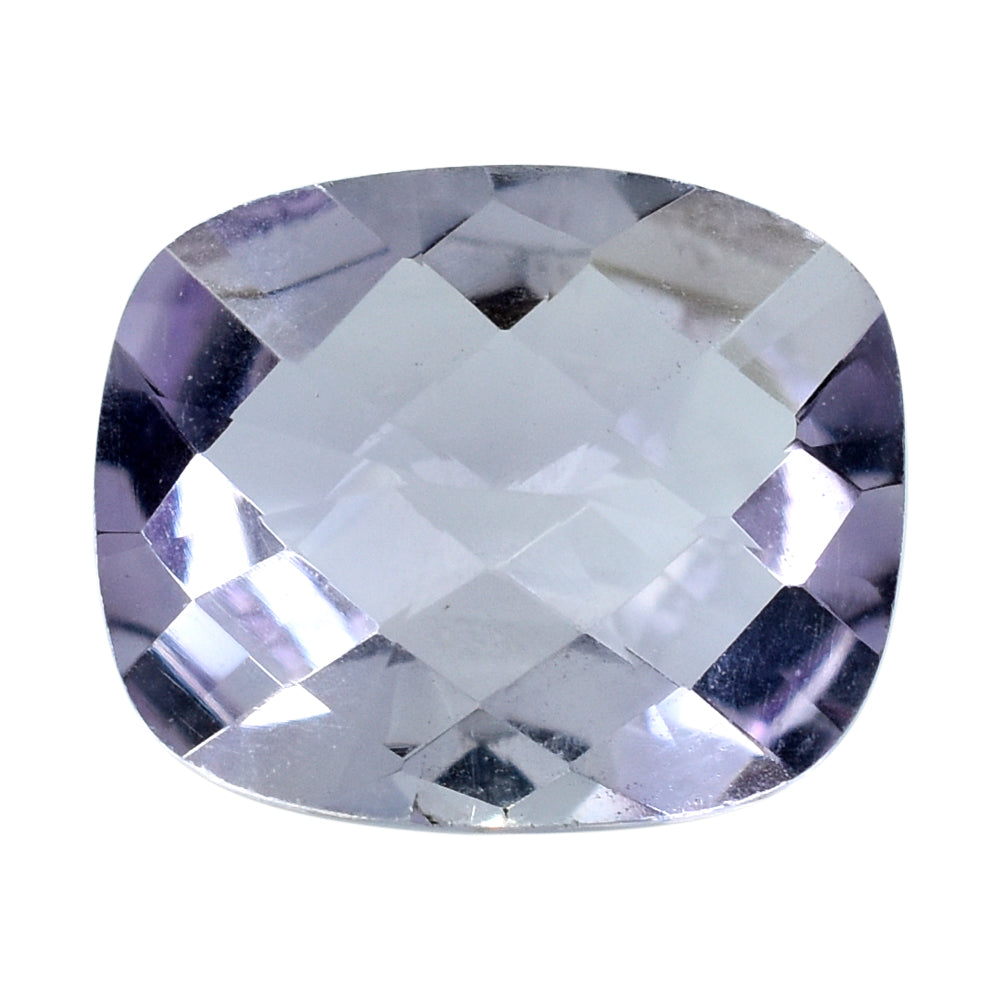 AMETHYST PINK CUSHION CHECKER CUT (AA/CLEAN) 12.00X10.00 MM 3.48 Cts