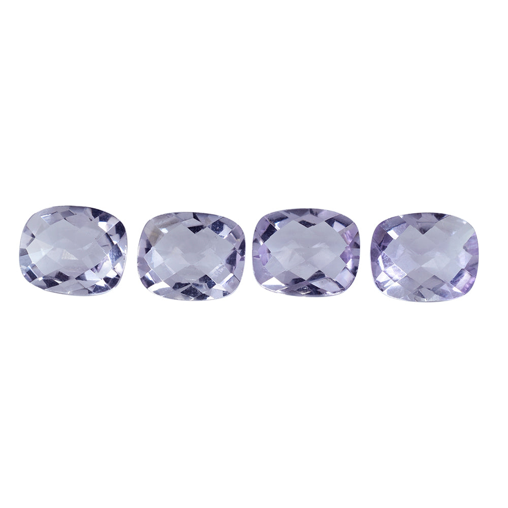 AMETHYST PINK CUSHION CHECKER CUT (AA/CLEAN) 12.00X10.00 MM 3.48 Cts