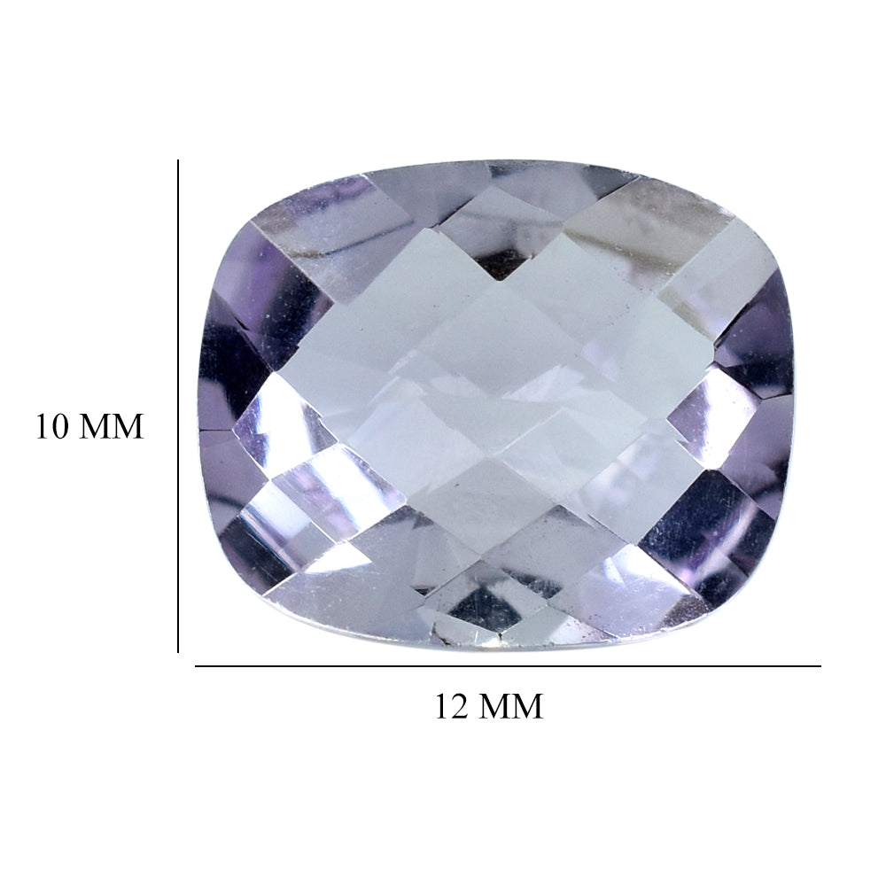 AMETHYST PINK CUSHION CHECKER CUT (AA/CLEAN) 12.00X10.00 MM 3.48 Cts
