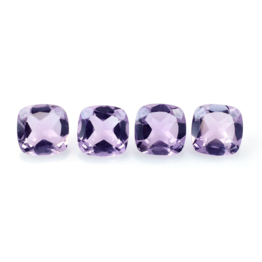 PINK AMETHYST CUT CUSHION (AA\CLEAN) 10.00X10.00 MM 3.25 Cts.