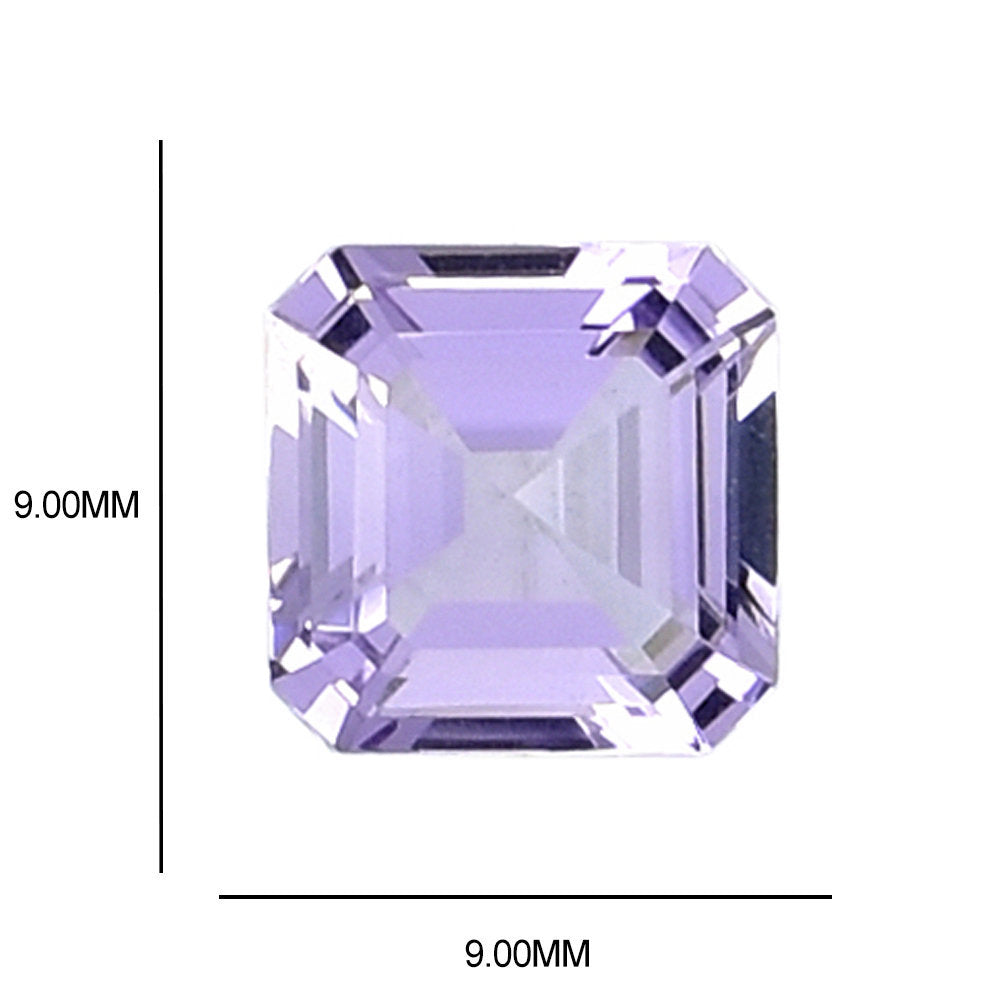PINK AMETHYST ASSCHER CUT OCTAGON (A\CLEAN) 9.00X9.00 MM 3.00 Cts.