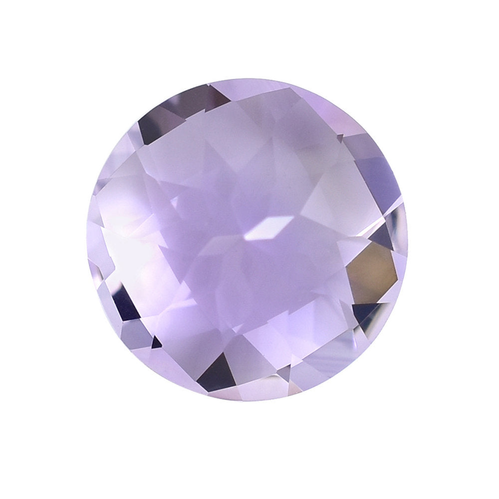 PINK AMETHYST CHECKER CUT ROUND (A\CLEAN) 10.00X10.00 MM 3.21 Cts.