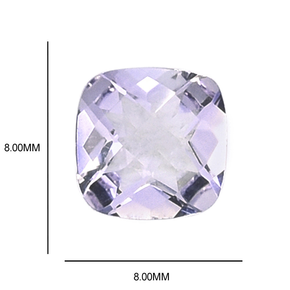 PINK AMETHYST CHECKER CUT CUSHION (A\CLEAN) 8.00X8.00 MM 1.95 Cts.