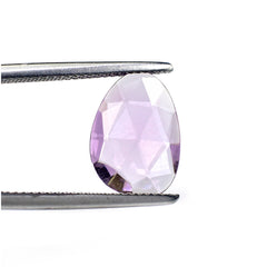 PINK AMETHYST ROSE CUT BRIOLETTE PEARISH (A\CLEAN) 14.00X10.00 MM 3.80 Cts.