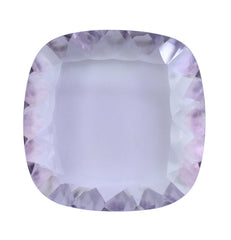 AMETHYST PINK CUSHION FLAT PLATE CONCAVE CUT (A/CLEAN) 12.00X12.00 MM  4.44Cts