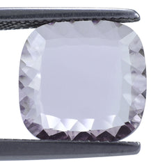 AMETHYST PINK CUSHION FLAT PLATE CONCAVE CUT (A/CLEAN) 12.00X12.00 MM  4.44Cts
