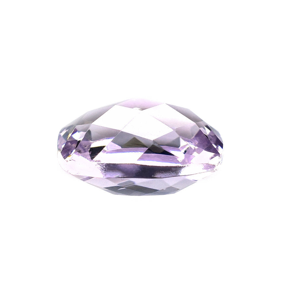 PINK AMETHYST ONE SIDE TABLE CUT & ONE SIDE CHECKER CUT ANTIQUE CUSHION (A\CLEAN) 12.00X12.00 MM 6.46 Cts.