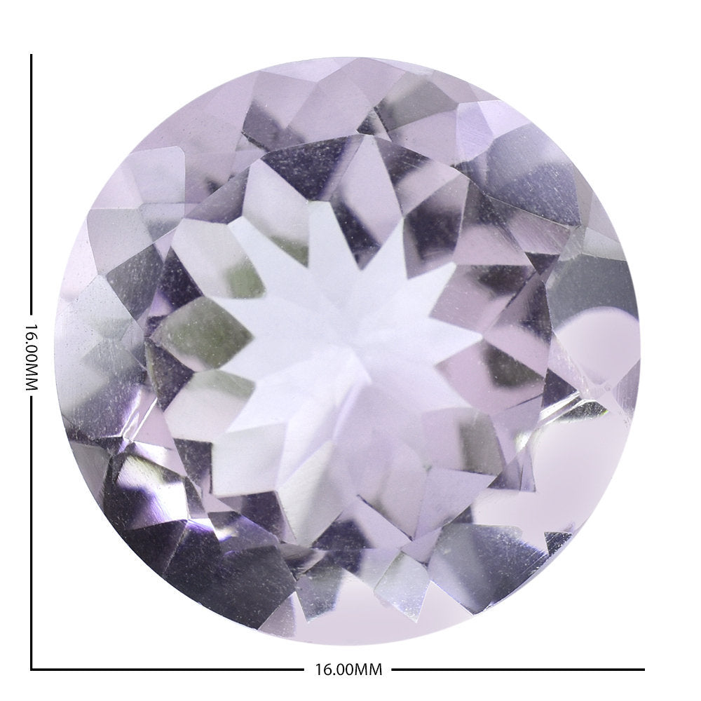 AMETHYST PINK ROUND BRILLIANT CUT (A/CLEAN) 16.00X16.00 MM 12.73 Cts