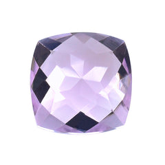 PINK AMETHYST CHECKER CUT CUSHION (A\CLEAN) 10.00X10.00 MM 3.79 Cts.
