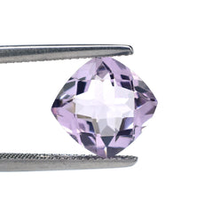 PINK AMETHYST CHECKER CUT CUSHION (A\CLEAN) 10.00X10.00 MM 3.79 Cts.