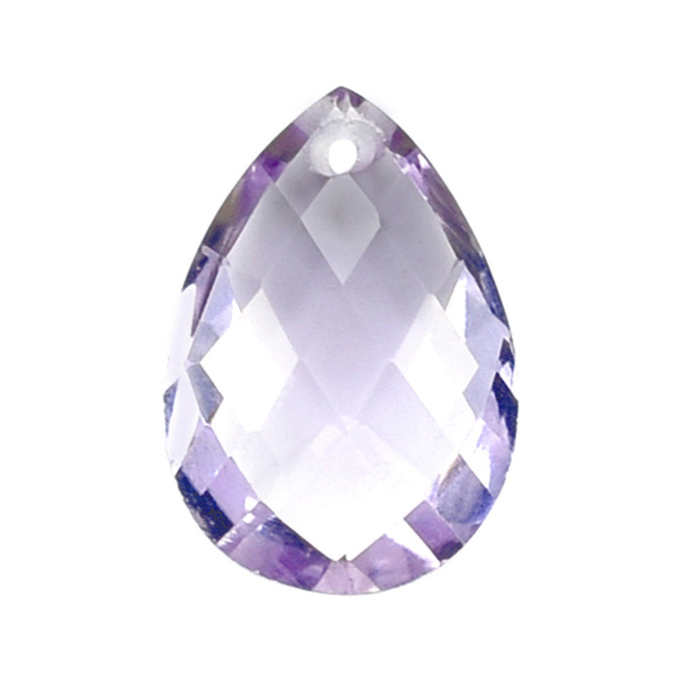 PINK AMETHYST CHECKER BRIOLETTE PEAR (AA\CLEAN) (FULL DRILL) 14.00X10.00 MM 4.26 Cts.