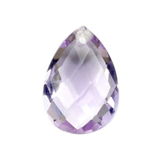 PINK AMETHYST CHECKER BRIOLETTE PEAR (AA\CLEAN) (FULL DRILL) 14.00X10.00 MM 4.26 Cts.