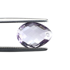 PINK AMETHYST CHECKER BRIOLETTE PEAR (AA\CLEAN) (FULL DRILL) 14.00X10.00 MM 4.26 Cts.