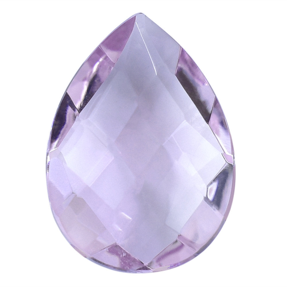 AMETHYST PINK PEAR CHECKER BRIOLETTE (AAA/CLEAN) 14.00X10.00 MM 4.21 Cts