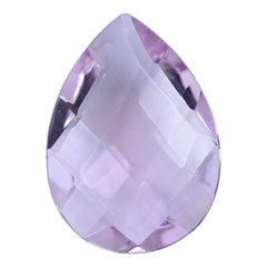 AMETHYST PINK PEAR CHECKER BRIOLETTE (AAA/CLEAN) 14.00X10.00 MM 4.21 Cts