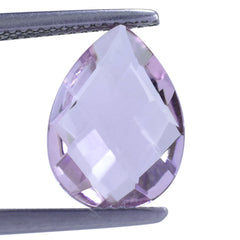 AMETHYST PINK PEAR CHECKER BRIOLETTE (AAA/CLEAN) 14.00X10.00 MM 4.21 Cts