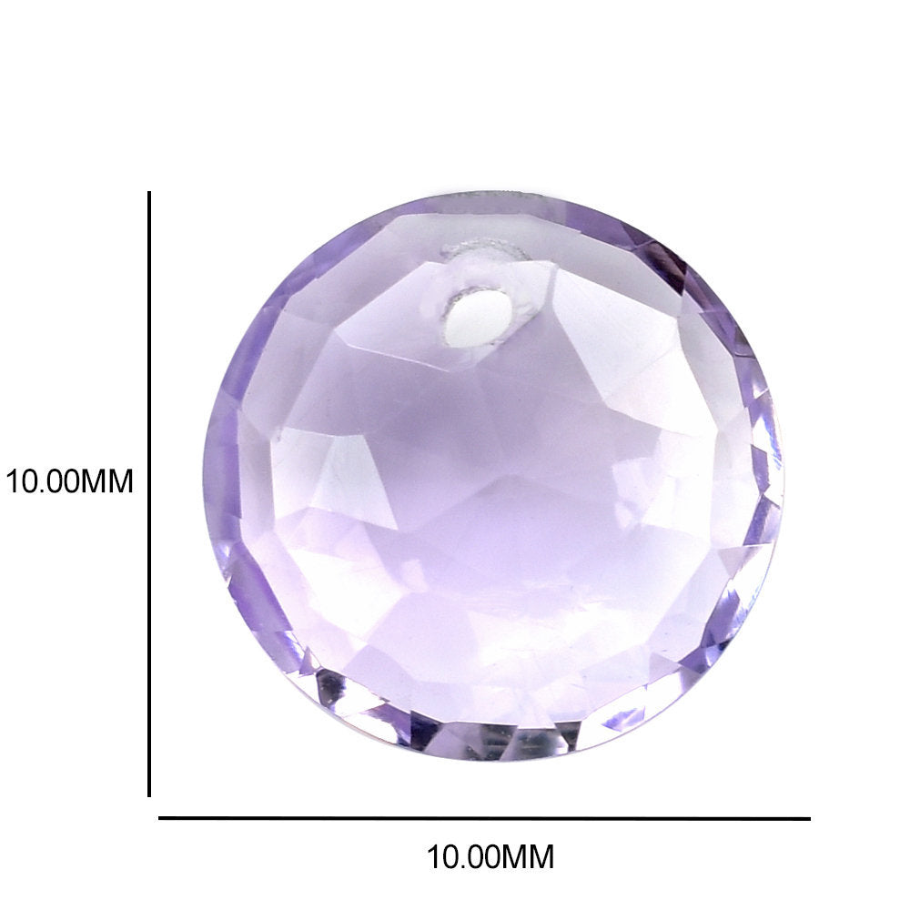 PINK AMETHYST ROSE CUT BRIOLETTE ROUND (AA\CLEAN) 10.00X10.00 MM (FDL_1.70_RD) 3.14 Cts.
