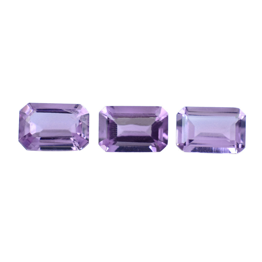 AMETHYST PINK OCTAGON STEP CUT (AAA/SI) 6.00X4.00 MM 0.49 Cts
