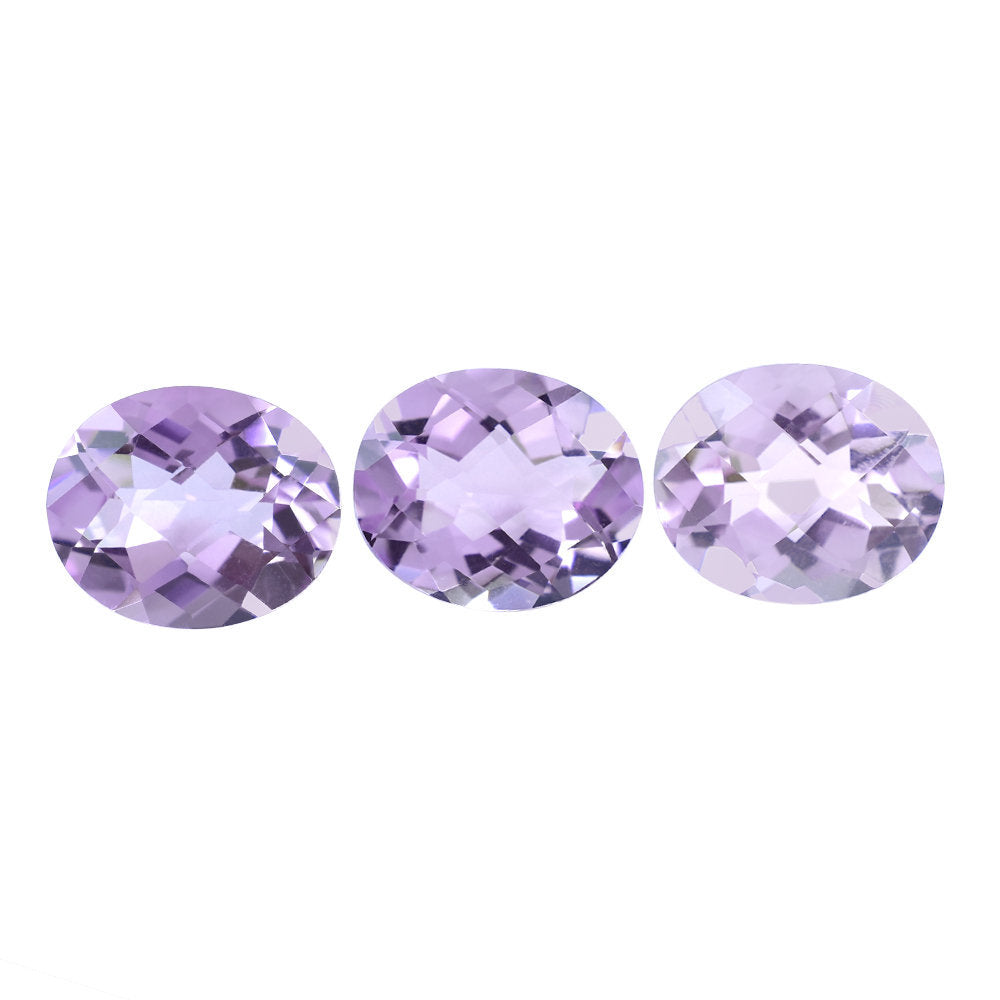AMETHYST PINK OVAL CHECKER (A/CLEAN) 12.00X10.00 MM 4.24 Cts