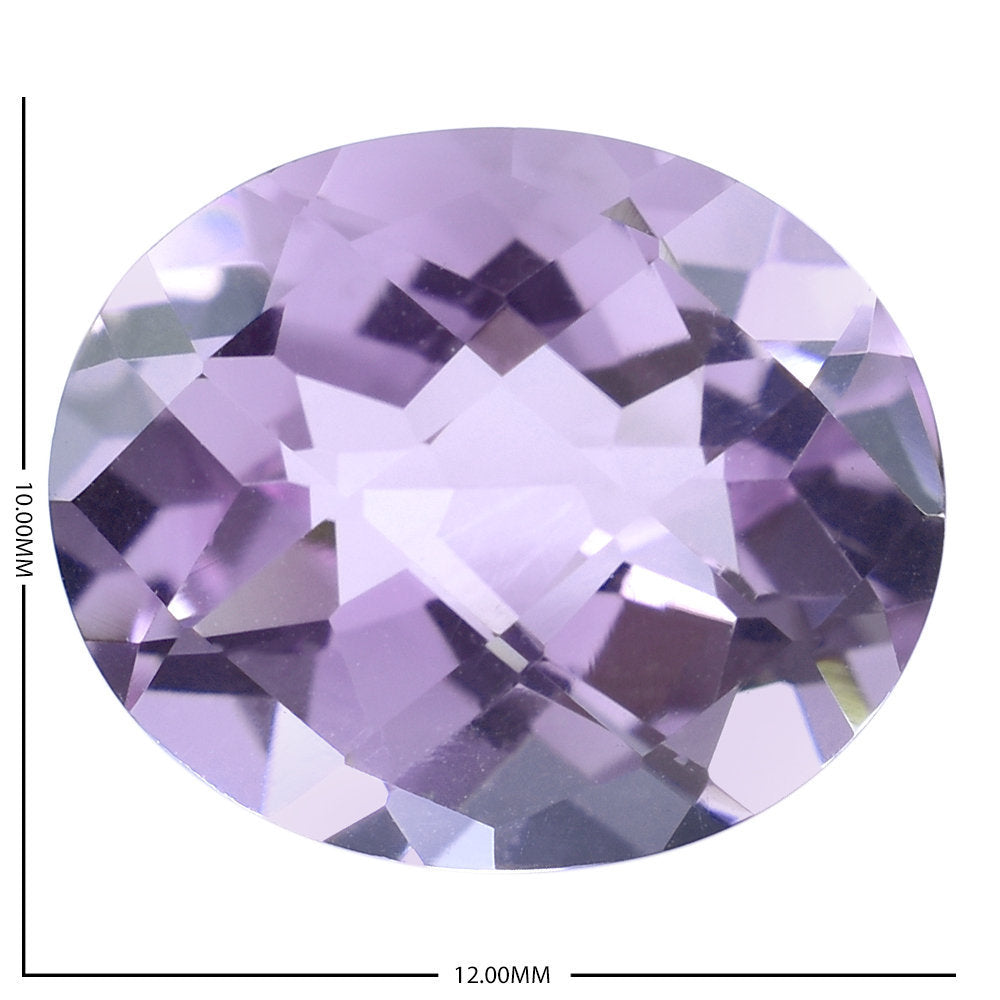 AMETHYST PINK OVAL CHECKER (A/CLEAN) 12.00X10.00 MM 4.24 Cts