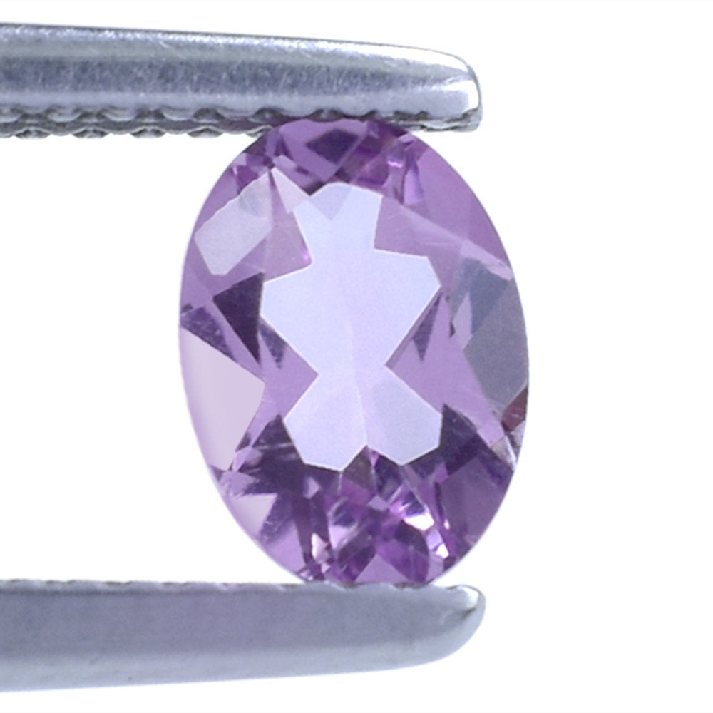 AMETHYST PINK OVAL CUT (AA/CLEAN) 7.00X5.00 MM 0.71 Cts