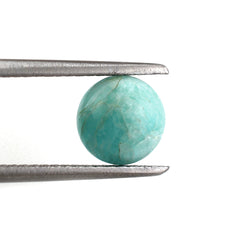 BLUE AMAZONITE ROUND CAB 7MM 1.24 Cts.