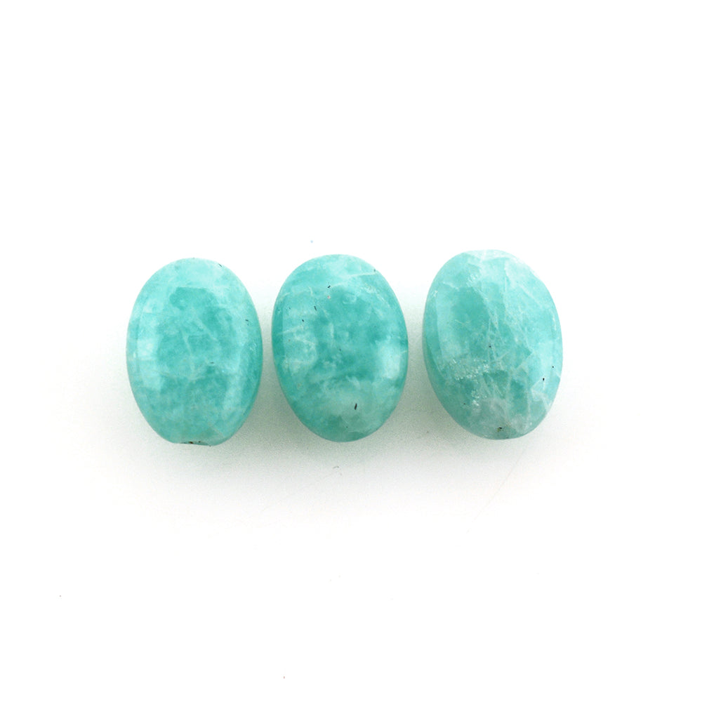 BLUE AMAZONITE PLAIN TUMBLE (FULL DRILL) 6X4MM 0.57 Cts.