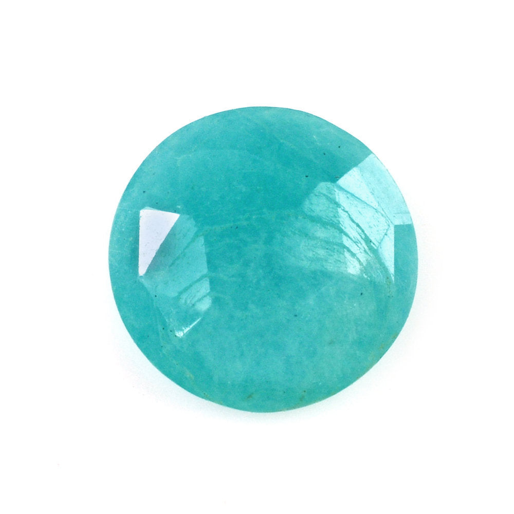 BLUE AMAZONITE ONE SIDE TABLE CUT & ONE SIDE ROSE CUT ROUND 10MM 2.31 Cts.