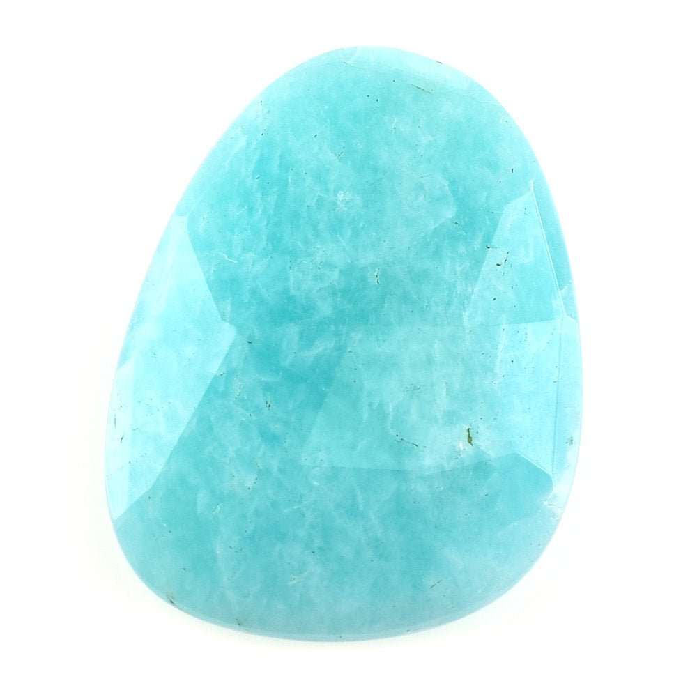 AMAZONITE ROSE CUT BRIOLETTE PEARISH 20X15MM 7.79 Cts.