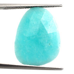 AMAZONITE ROSE CUT BRIOLETTE PEARISH 20X15MM 7.79 Cts.