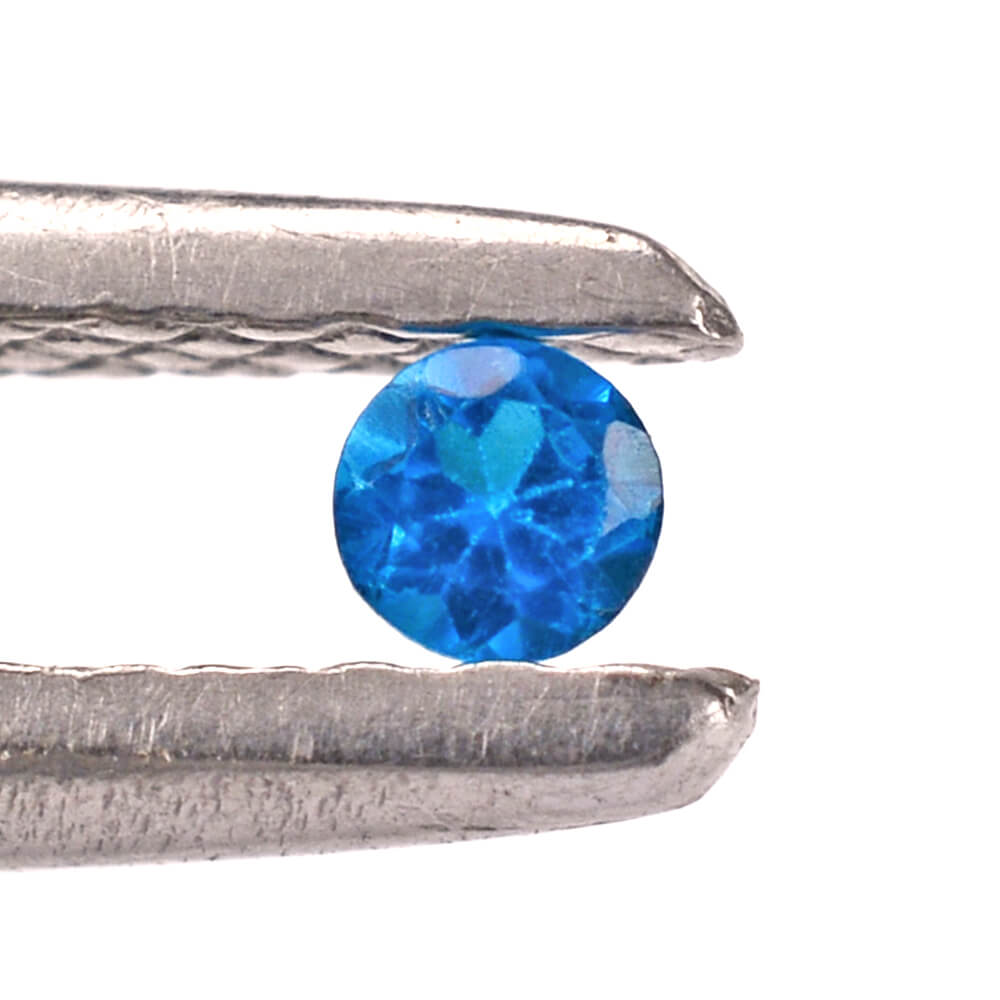 NEON BLUE APATITE CUT ROUND 2MM 0.03 Cts.
