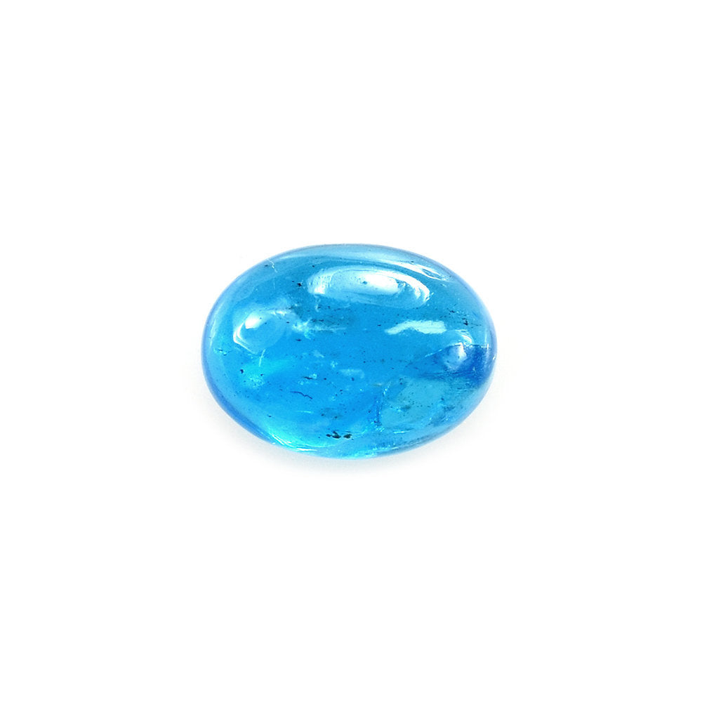 NEON BLUE APATITE PLAIN OVAL CAB (HI) 7X5MM 0.87 Cts.