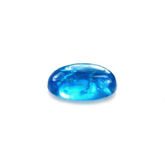 NEON BLUE APATITE PLAIN OVAL CAB (HI) 7X5MM 0.87 Cts.