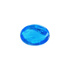 NEON BLUE APATITE PLAIN OVAL CAB (HI) 7X5MM 0.87 Cts.
