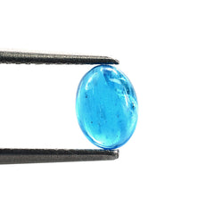 NEON BLUE APATITE PLAIN OVAL CAB (HI) 7X5MM 0.87 Cts.