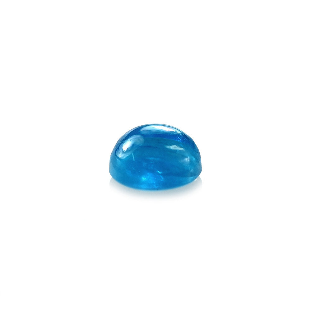 NEON BLUE APATITE PLAIN ROUND CAB (HI) 4MM 0.30 Cts.