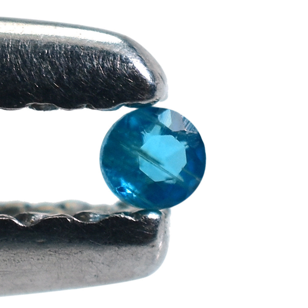 NEON BLUE APATITE CUT ROUND 1.60MM 0.02 Cts.